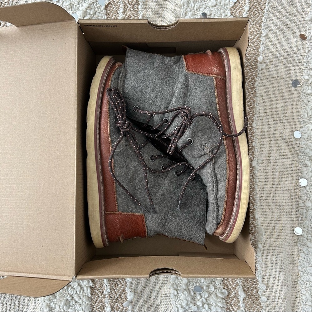 Toms Charcoal Men’s Felt Classics Searcher Chukka Boots 8.5
